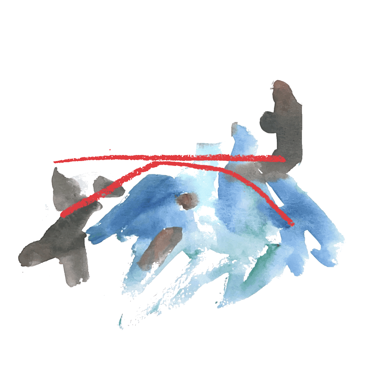 Abstract illustration inspired by a bridge structure